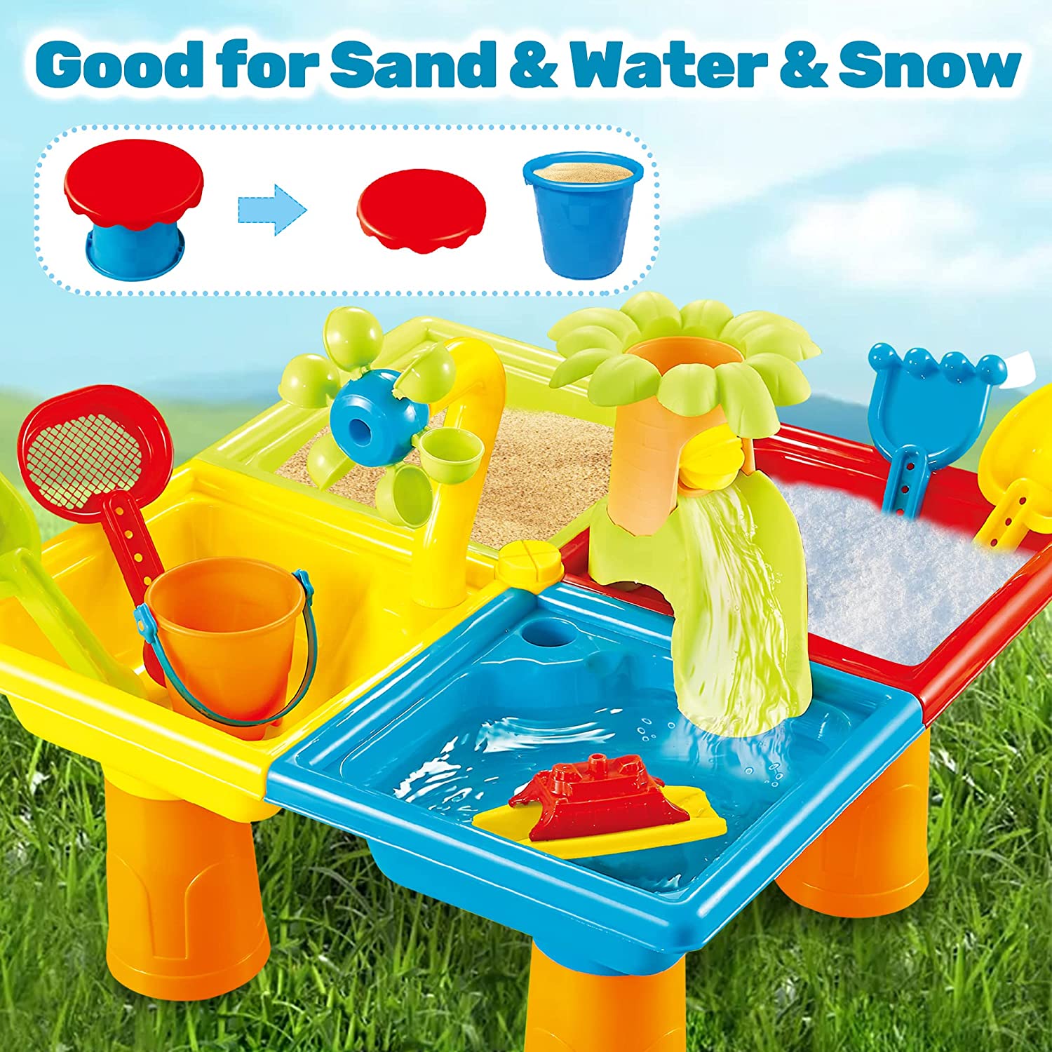 Beach Table Sand Play Toys Chi - đánh giá và giá Kids Outdoor Water Table