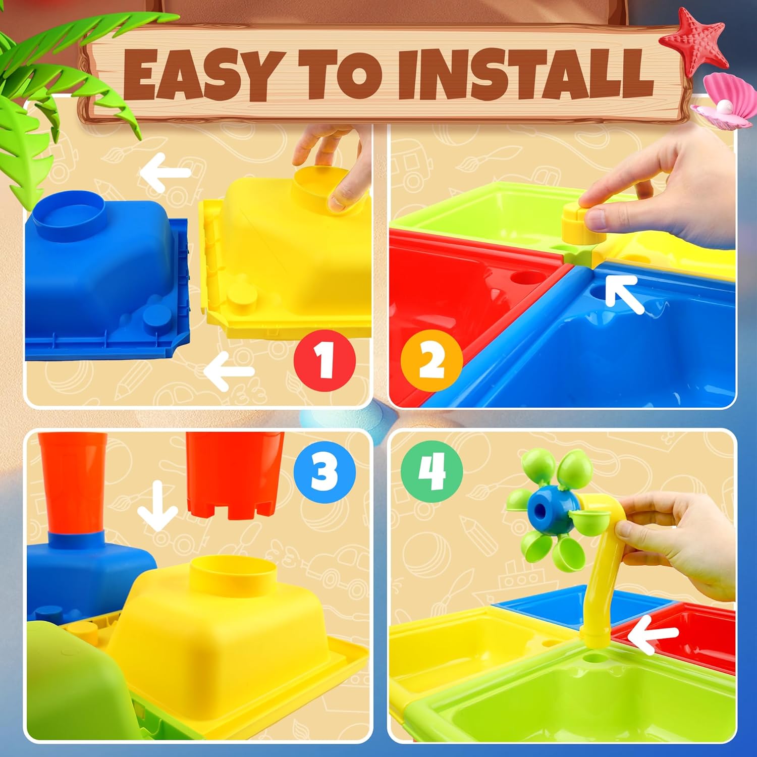 25 Pcs Summer Water Table for  - đánh giá và giá Kids Outdoor Water Table