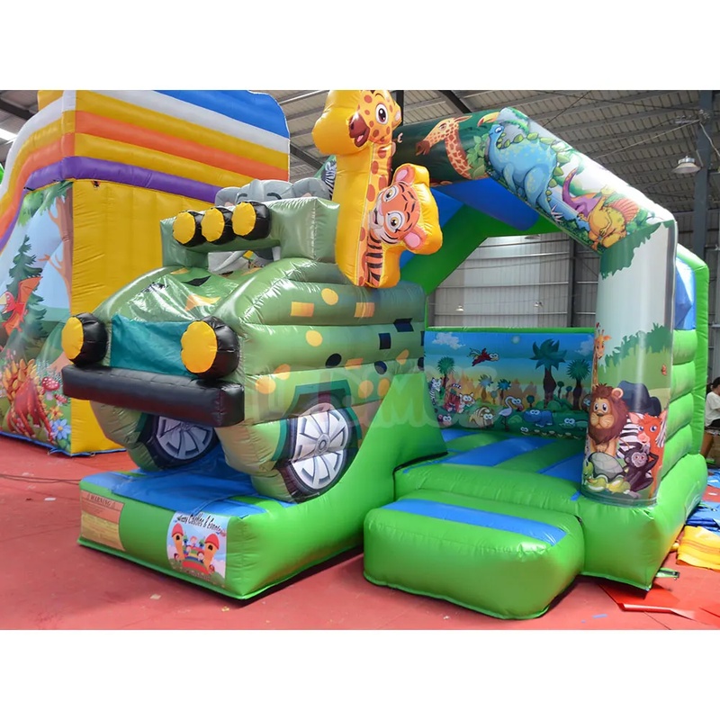 Safari Jeep Theme Inflatable B - đánh giá và giá Kids Outdoor Zoo