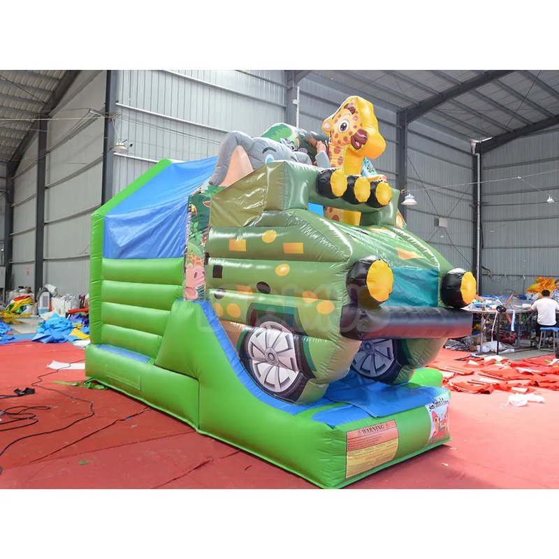 Safari Jeep Theme Inflatable B - đánh giá và giá Kids Outdoor Zoo