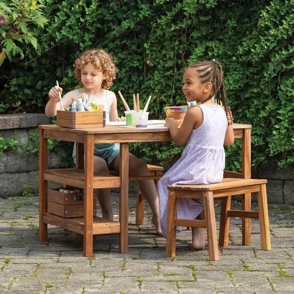 Kids Outdoor Crat Table and 2  - đánh giá và giá Kids Outdoor Activity Table