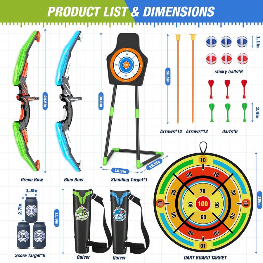 2 Pack Kids Bow And Arrow With - đánh giá và giá Kids Outdoor Archery Set