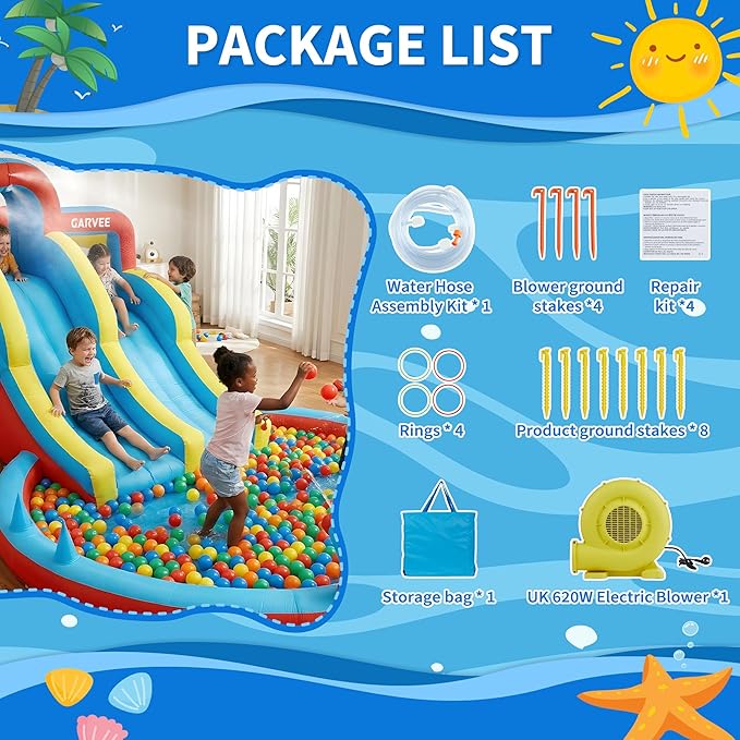 All-Season 8-in-1 Inflatable W - đánh giá và giá Kids Outdoor Slide