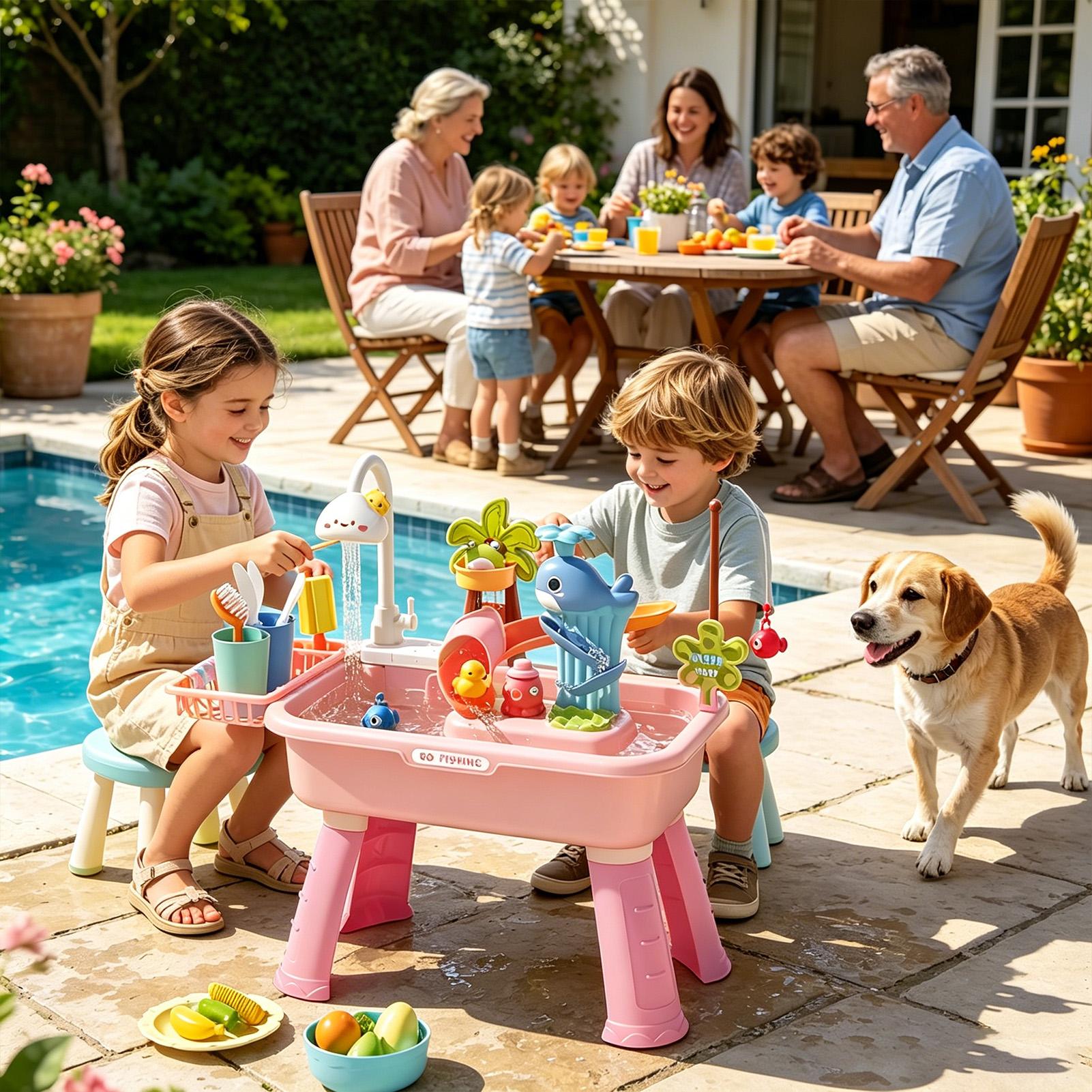 Kids Water Table with Pump, Se - đánh giá và giá Kids Outdoor Water Table