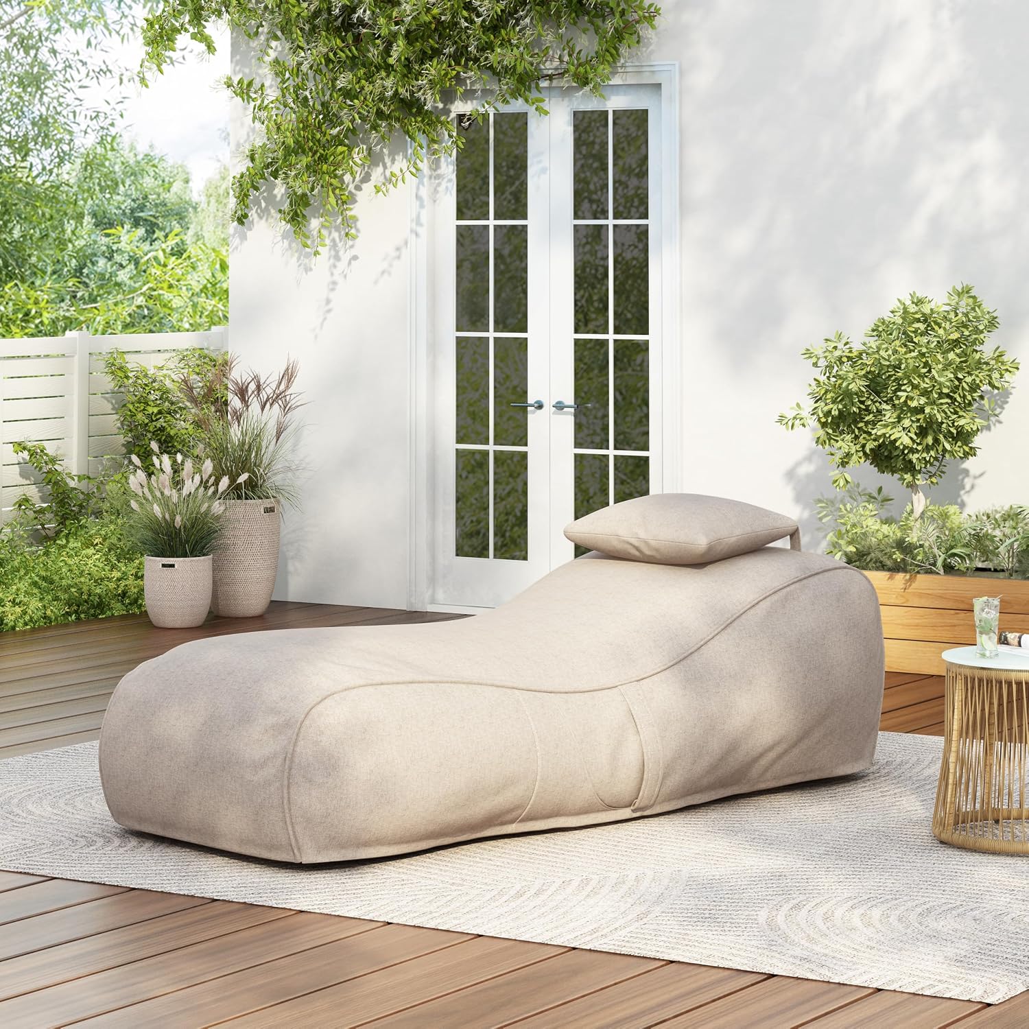 Morton Bean Bag Chair, Fabric  - đánh giá và giá Kids Outdoor Lounger Chair