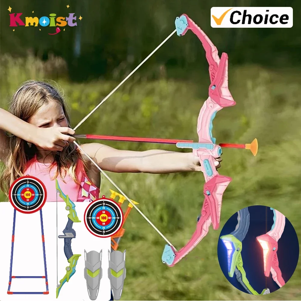 Bow and Arrow Set Light Up Arc - đánh giá và giá Kids Outdoor Archery Set