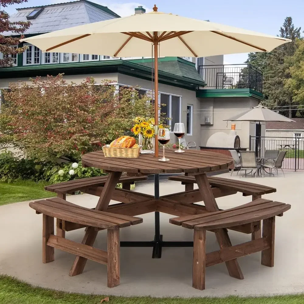 Wooden Picnic Table Set with W - đánh giá và giá Kids Outdoor Bench With Umbrella