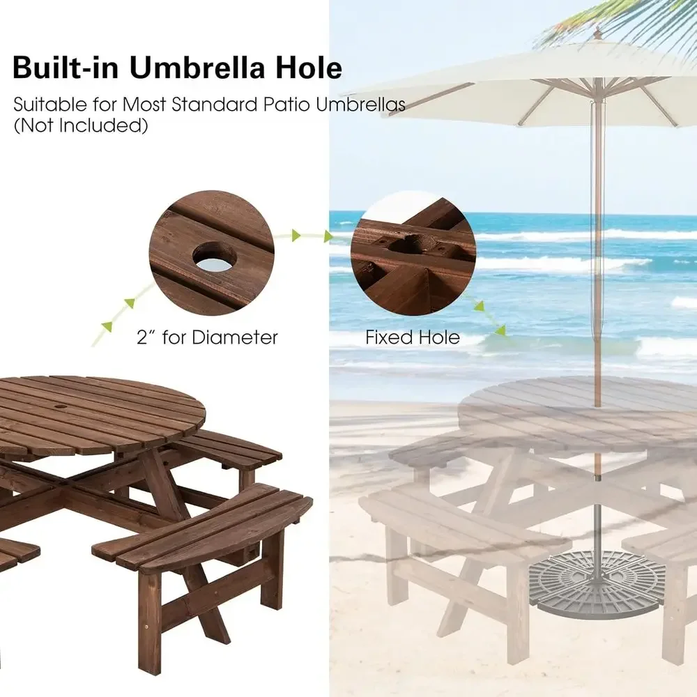 Wooden Picnic Table Set with W - đánh giá và giá Kids Outdoor Bench With Umbrella