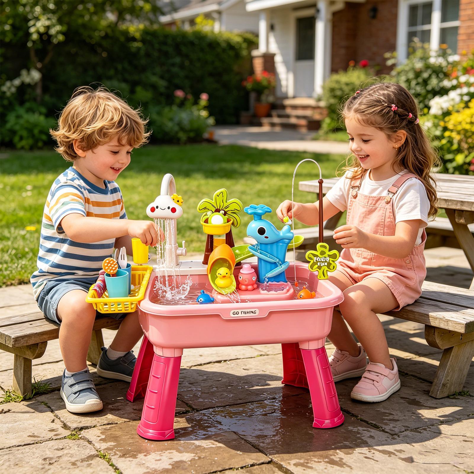 Kids Electric Play Sink with R - đánh giá và giá Kids Outdoor Water Table