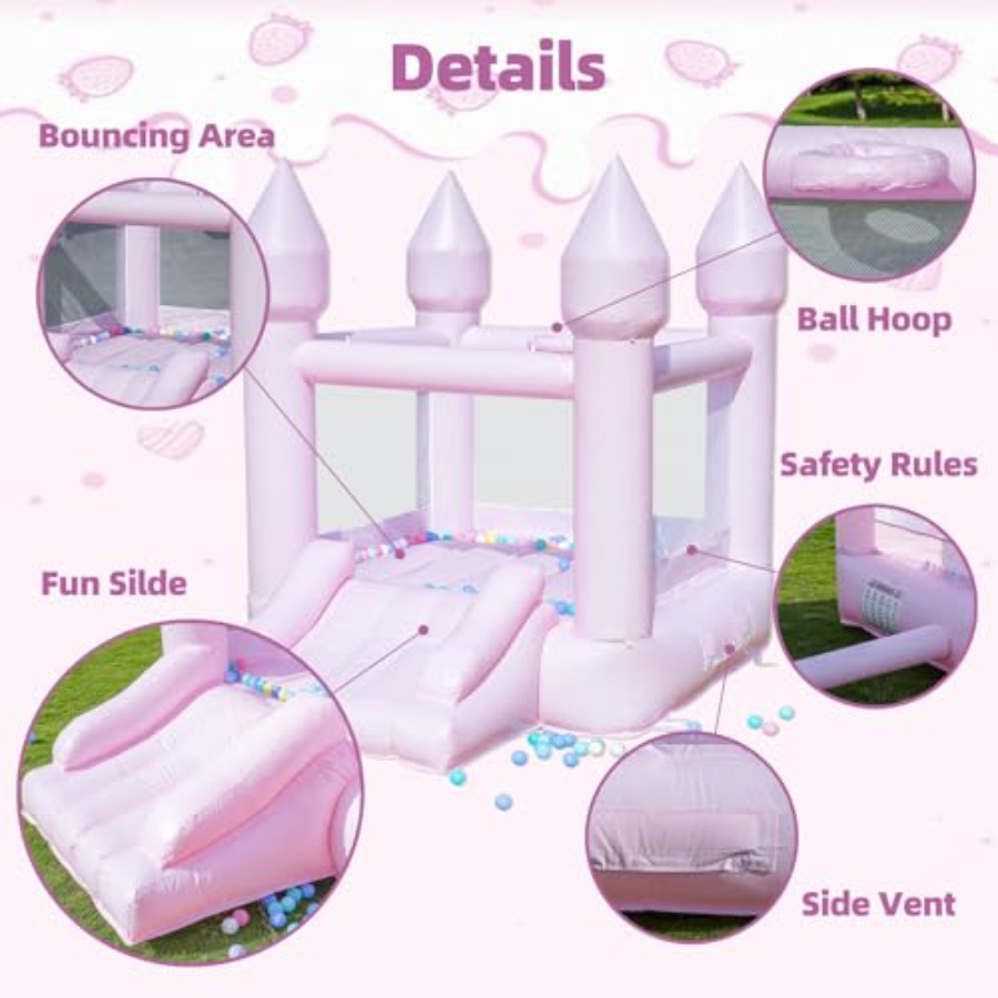 PVC bounce house for kids 3-6  - đánh giá và giá Kids Outdoor Slide